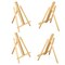 4Pc Wooden Easel,16"Table Top Easel,Easel for Painting canvases,Foldable A Frame Wood Easel Adjustable Table Easel for Kids,Oil Water Painting,Students Classroom Etc.